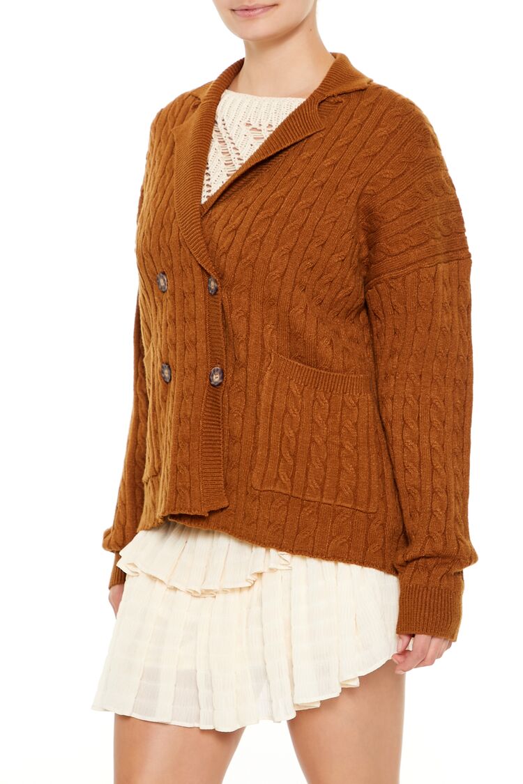  Forever 21 Double-Breasted Cardigan Sweater - black - Bonton