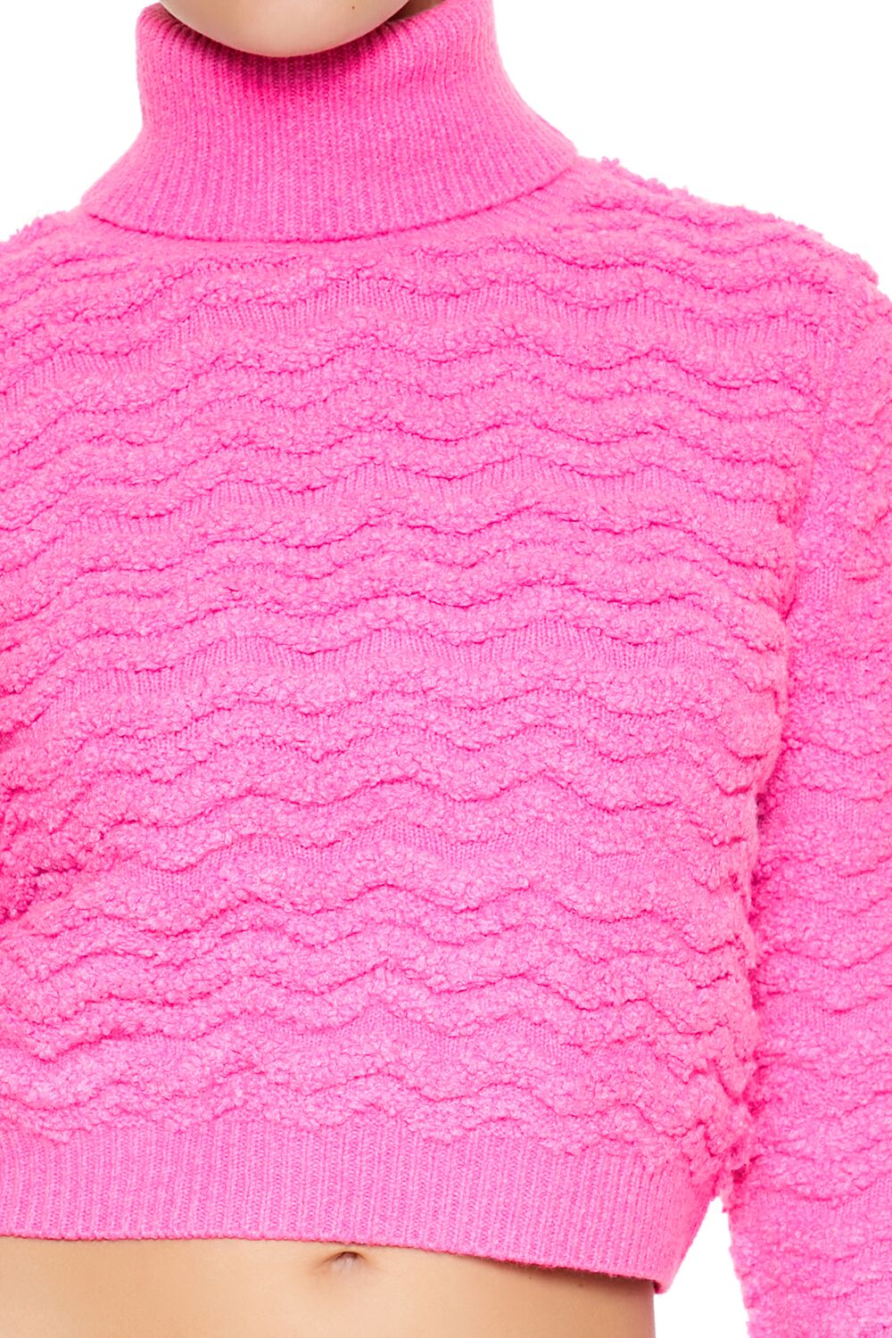  Forever 21 Turtleneck Cropped Sweater - navy - Bonton