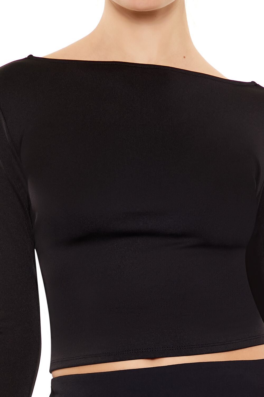  Forever 21 Lace-Up High-Neck Top - black - Bonton