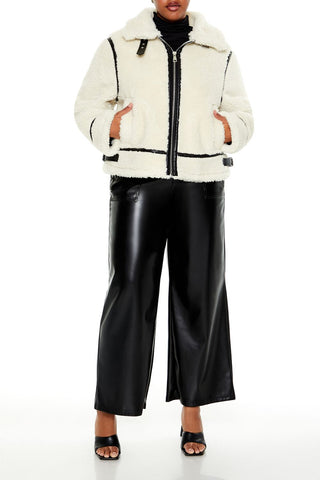 Plus Size Faux Shearling Jacket