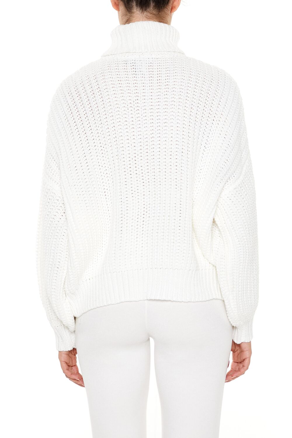  Forever 21 Turtleneck Knit Sweater - white - Bonton
