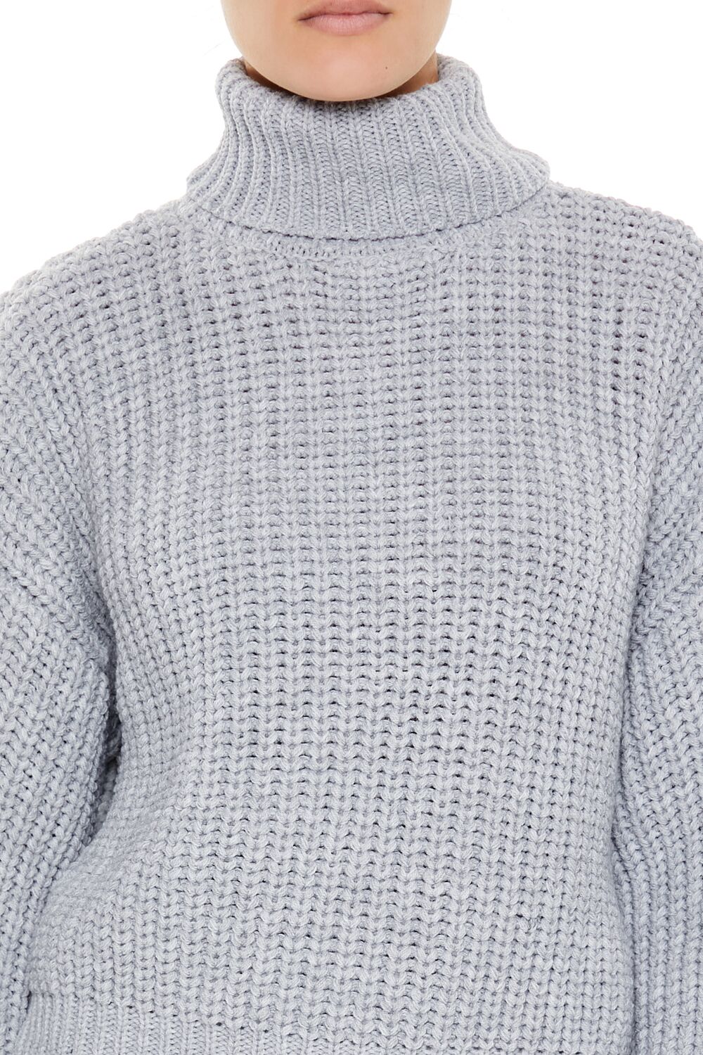  Forever 21 Turtleneck Knit Sweater - white - Bonton