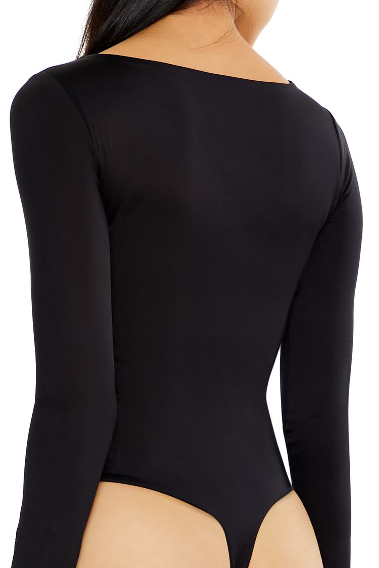  Forever 21 Contour Sculpt Rhinestone Bodysuit - black - Bonton