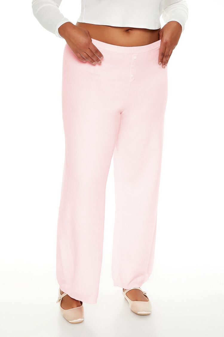  Forever 21 Plus Size Sweater-Knit Wide Pants - dark-grey - Bonton