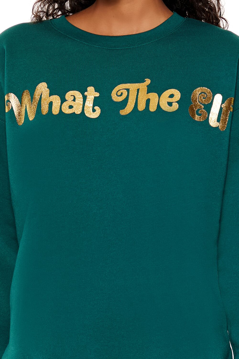  Forever 21 What The Elf Graphic Pullover - green multi - Bonton