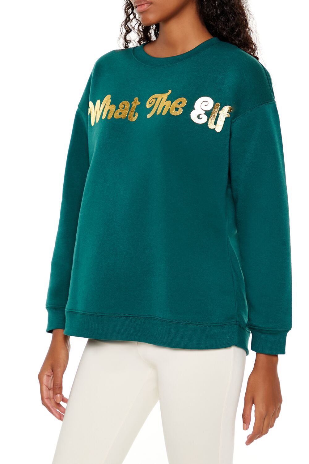  Forever 21 What The Elf Graphic Pullover - green multi - Bonton