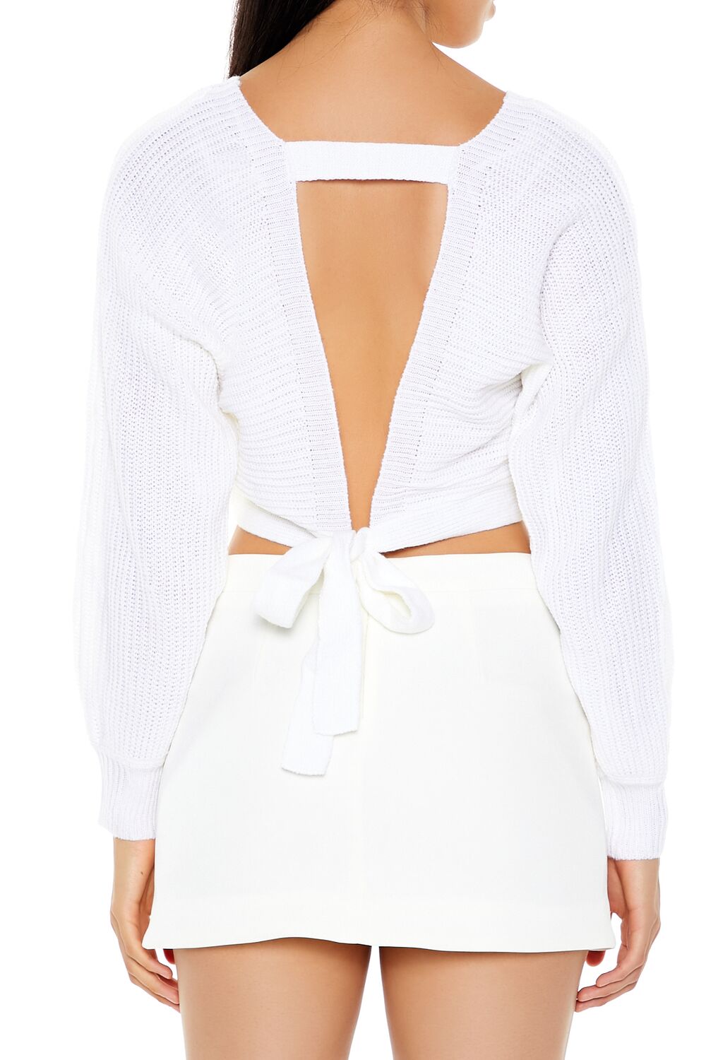  Forever 21 Open-Back Cropped Sweater - brown - Bonton