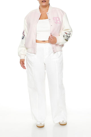 Plus Size Bunny Bomber Jacket