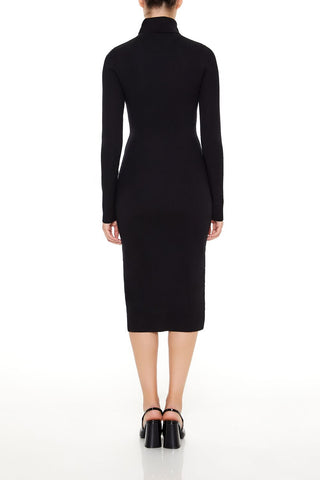 Turtleneck Midi Sweater Dress