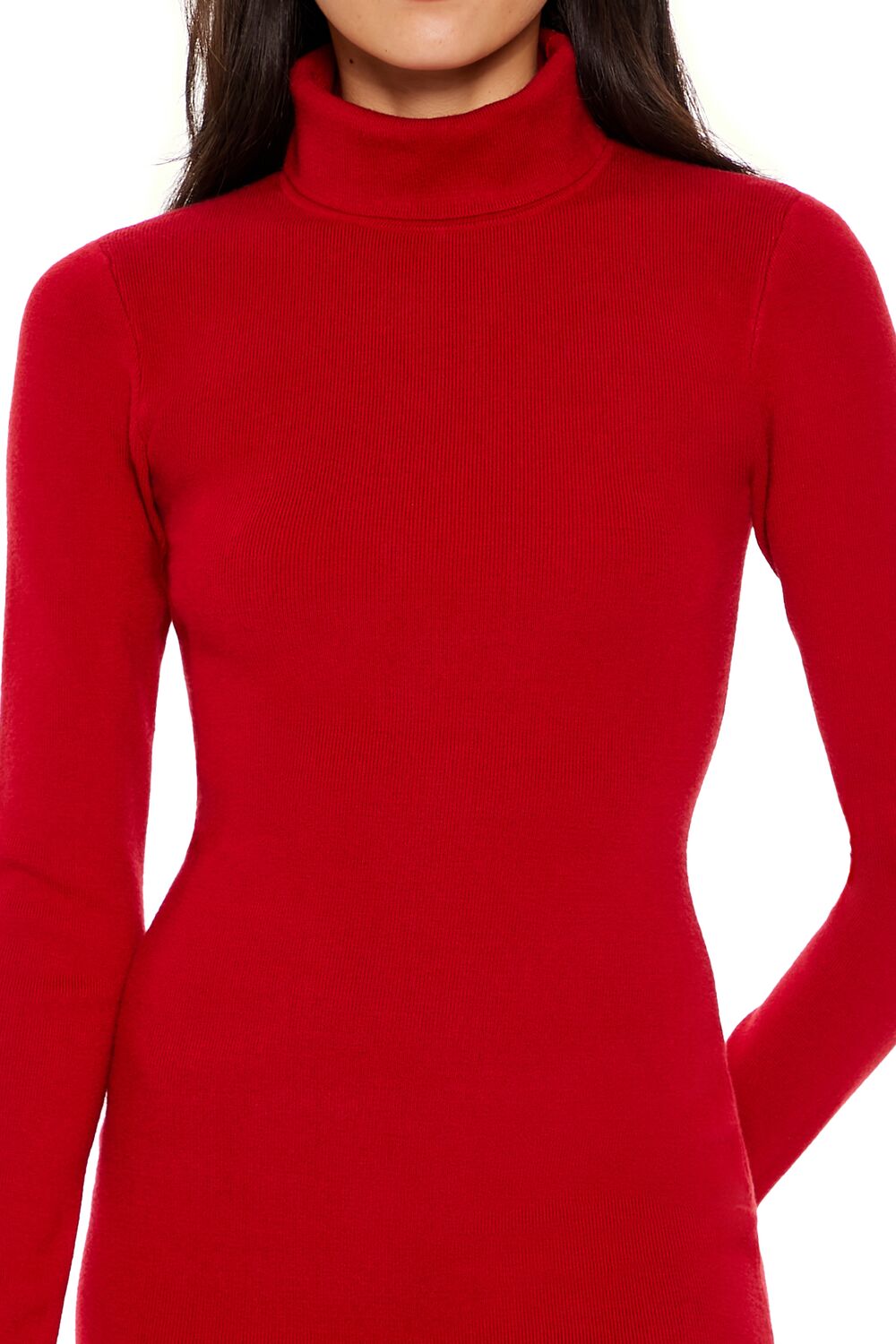  Forever 21 Turtleneck Midi Sweater Dress - black-swatch - Bonton
