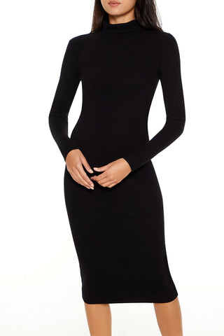 Faux Gem Midi Sweater Dress
