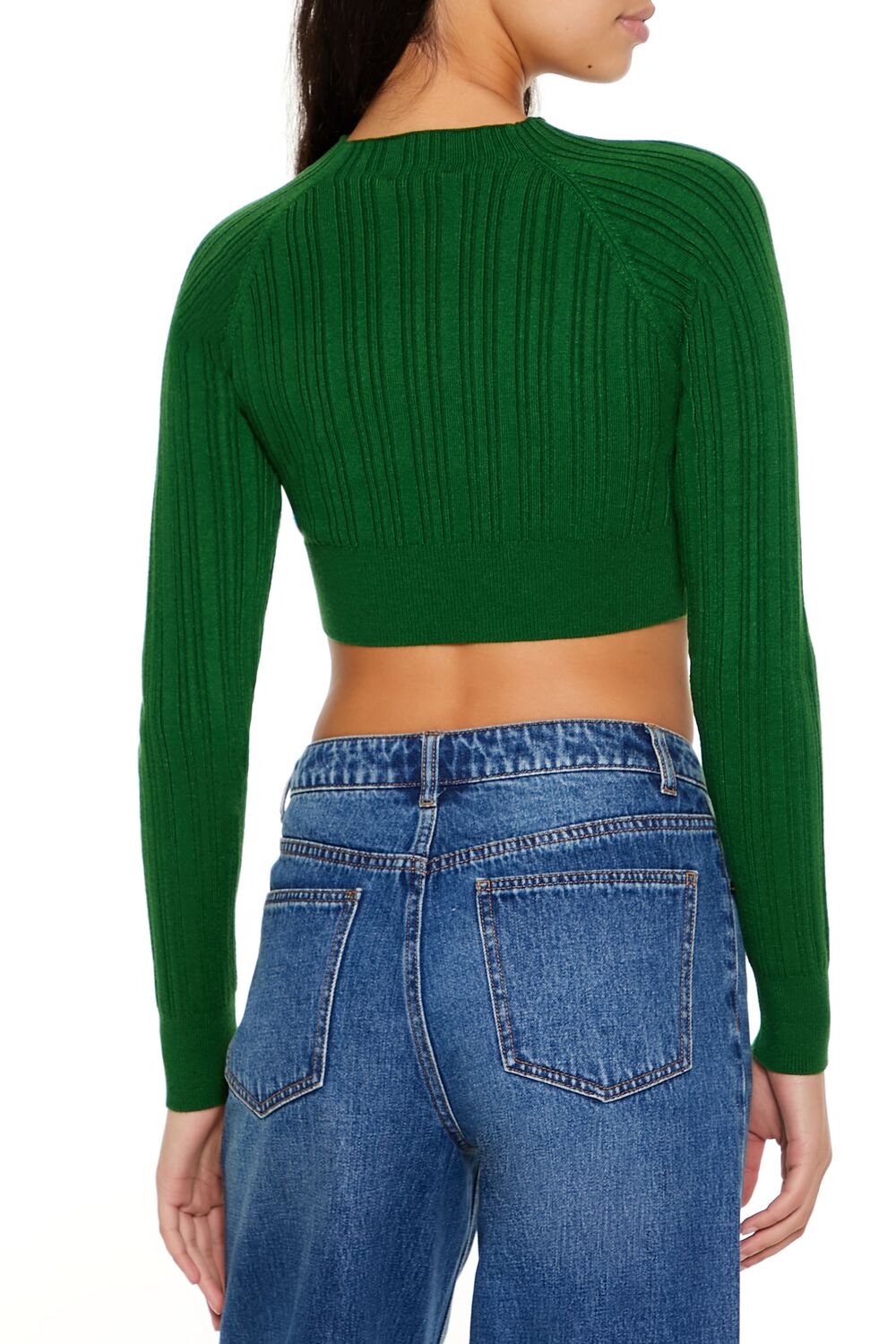  Forever 21 Ribbed Cutout Sweater - black - Bonton