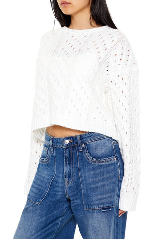 Open Cable Knit Sweater