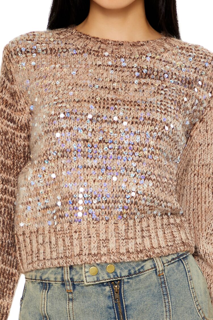  Forever 21 Iridescent Sequin Sweater - black - Bonton