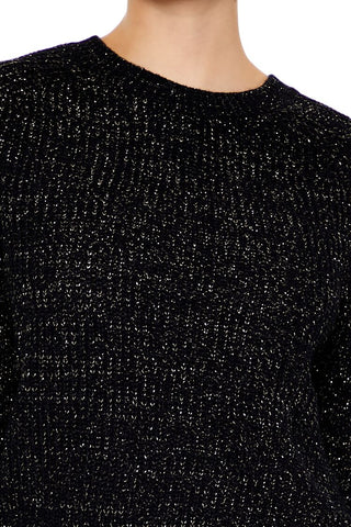Metallic Knit Raglan Sweater