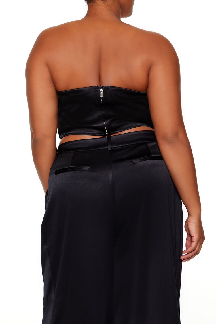 Forever 21 Plus Size Sweetheart Bustier Tube Top - dark red - Bonton