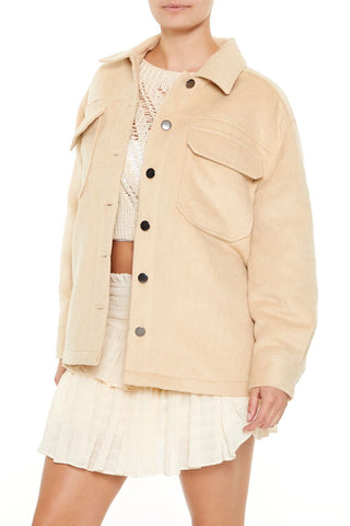 Plus Size Faux Suede Shacket