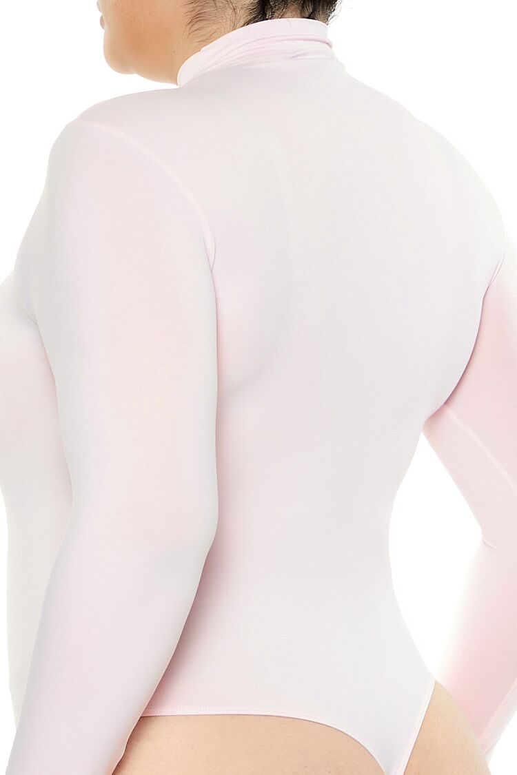  Forever 21 Plus Size Seamless Mock Neck Bodysuit - seashell - Bonton