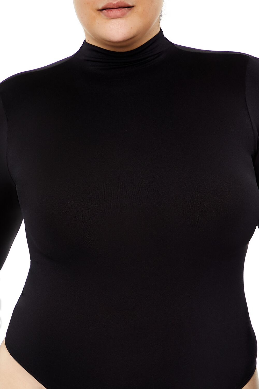  Forever 21 Plus Size Seamless Mock Neck Bodysuit - seashell - Bonton