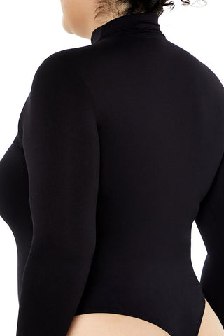 Plus Size Seamless Mock Neck Bodysuit
