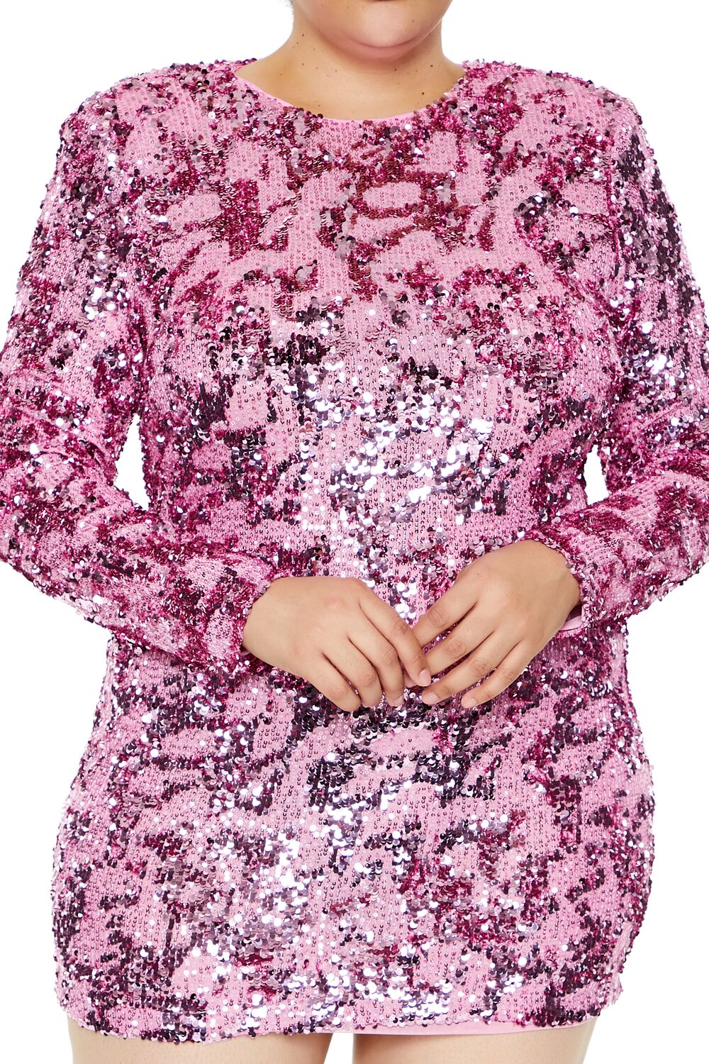  Forever 21 Plus Size Sequin Cutout Mini Dress - green-swatch - Bonton