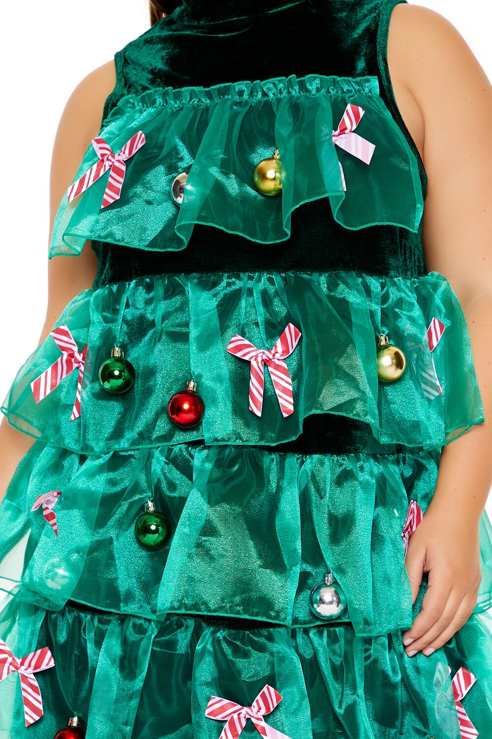  Forever 21 Plus Size Christmas Tree Holiday Dress - green-multi-swatch - Bonton