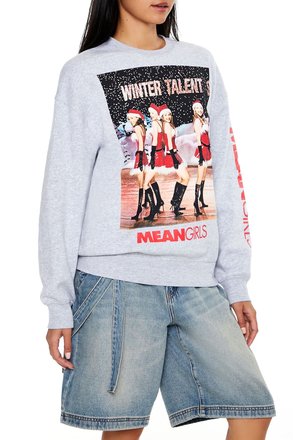  Forever 21 Mean Girls Graphic Pullover - heather grey multi - Bonton