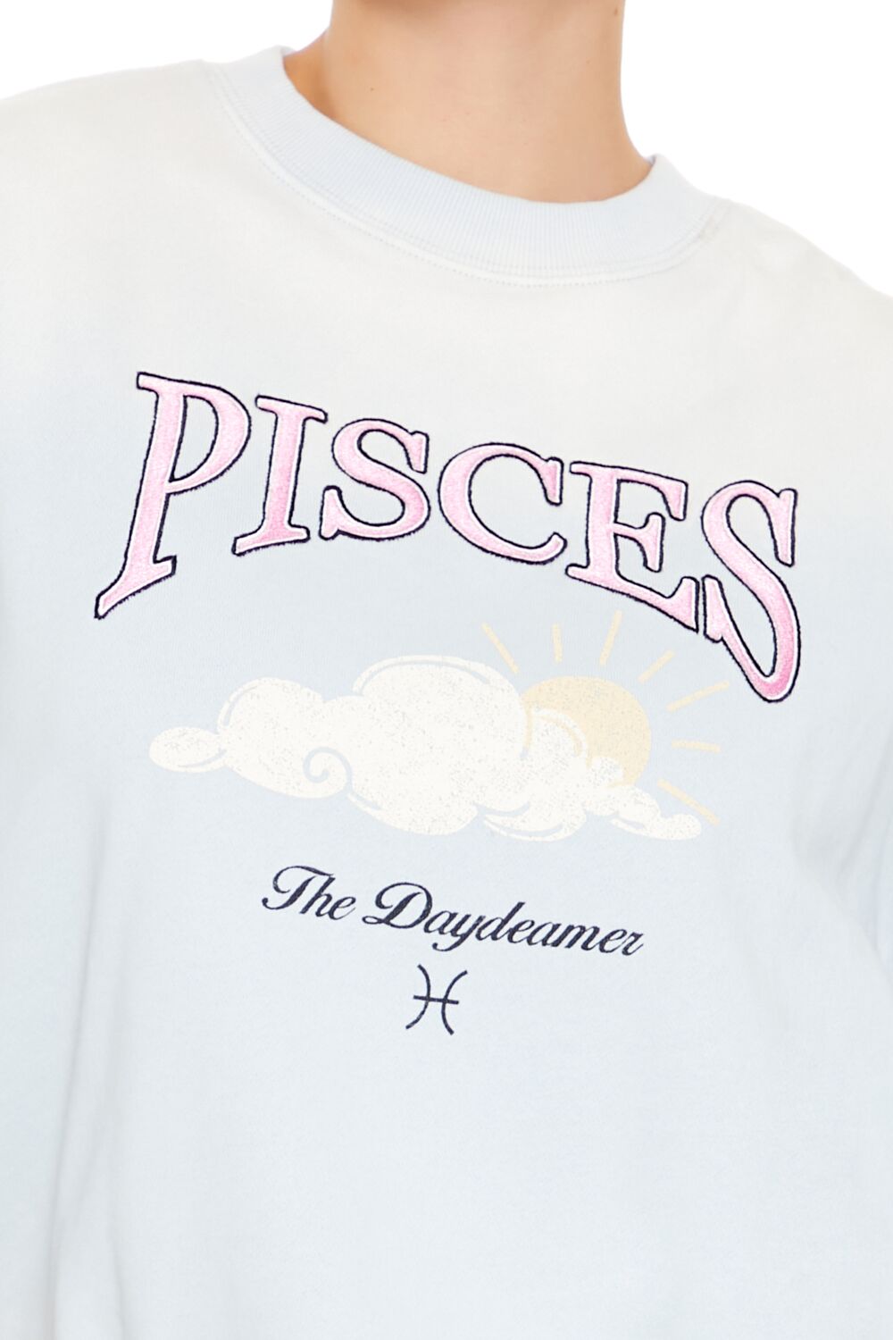  Forever 21 Pisces The Daydreamer Pullover - stone blue multi - Bonton