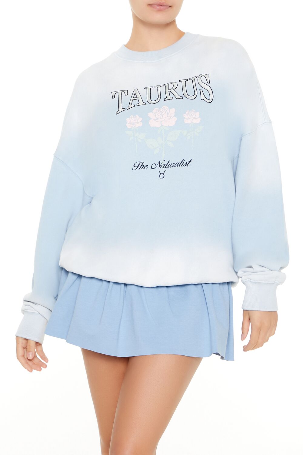  Forever 21 Taurus The Naturalist Pullover - stone blue multi - Bonton