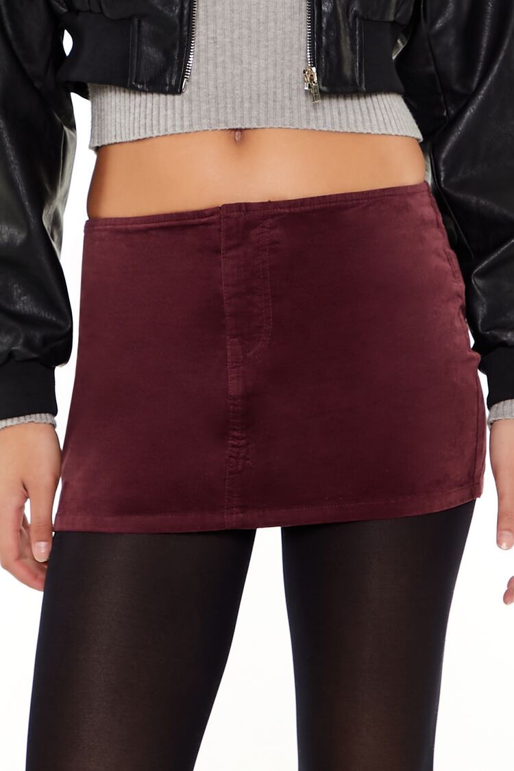  Forever 21 Velvet Mini Skirt - olivine - Bonton