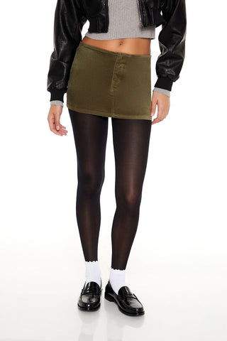 Velvet Mini Skirt