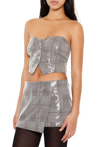 Glen Plaid Cropped Tube Top