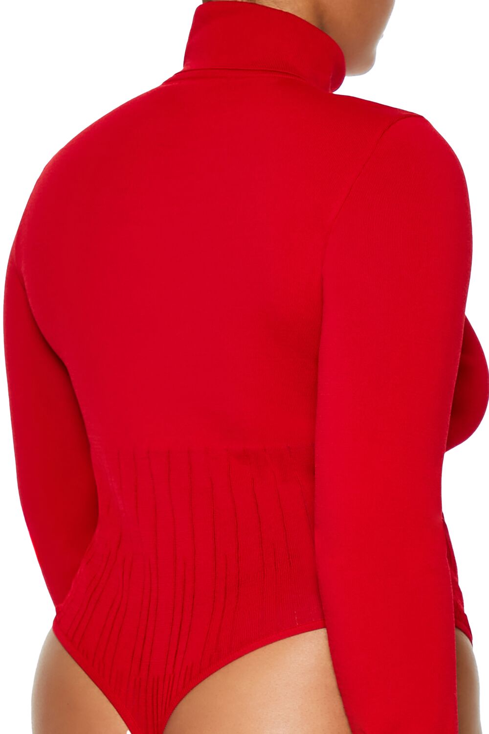  Forever 21 Plus Size Sweater-Knit Bodysuit - dark red - Bonton