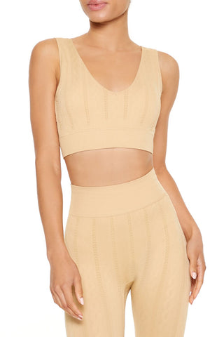 Seamless Cable Knit Sports Bra