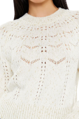 Metallic Pointelle Sweater