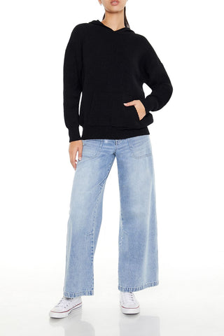 Hooded Drop-Sleeve Sweater