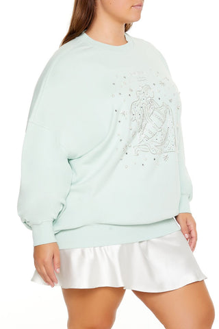 Plus Size Beaded Aquarius Pullover