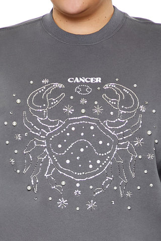 Plus Size Beaded Cancer Pullover