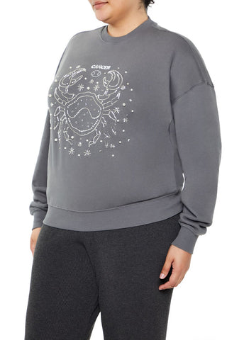 Plus Size Beaded Cancer Pullover