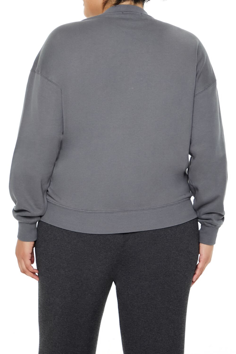  Forever 21 Plus Size Beaded Cancer Pullover - dark grey multi - Bonton