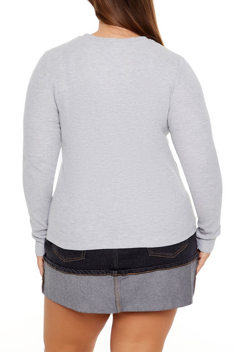  Forever 21 Plus Size Paul Frank Thermal Top - heather grey multi - Bonton