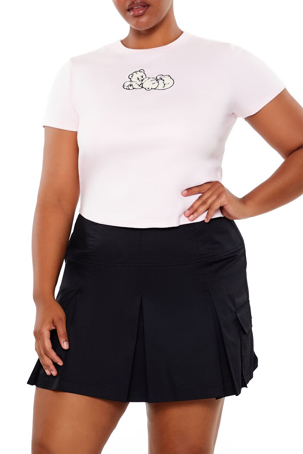  Forever 21 Plus Size Polar Bear Baby Tee - pink multi - Bonton