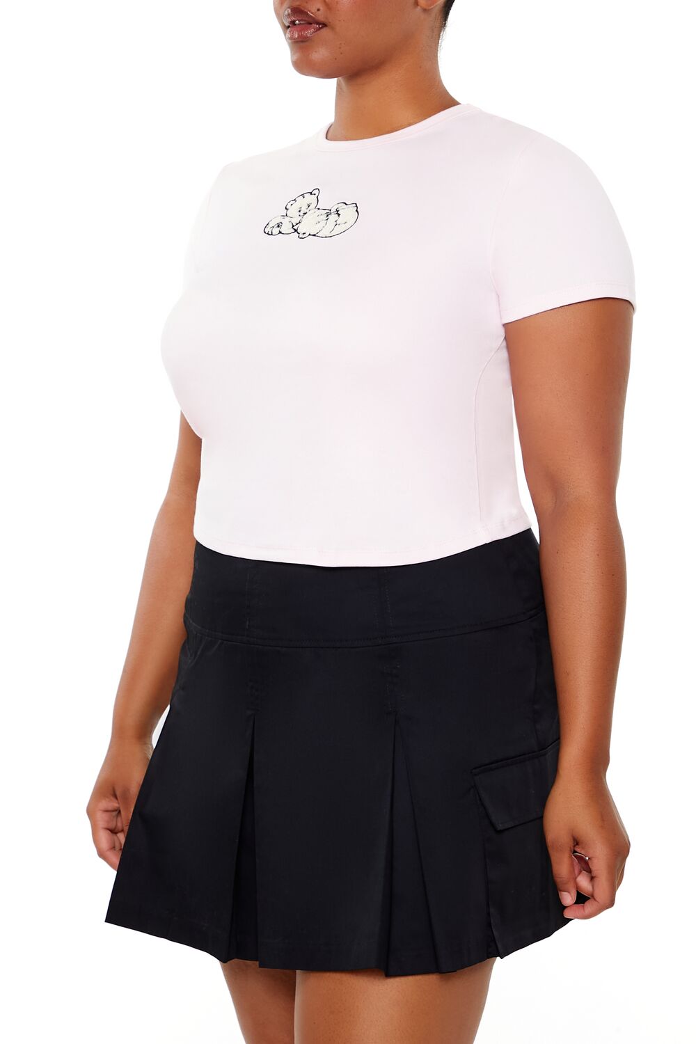  Forever 21 Plus Size Polar Bear Baby Tee - pink multi - Bonton