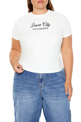 Plus Size Snow City Baby Tee