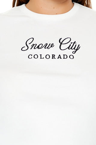Plus Size Snow City Baby Tee