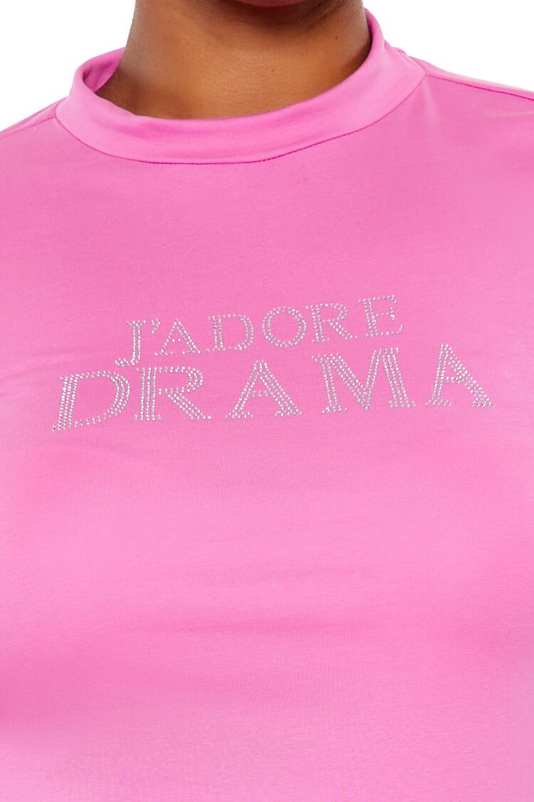  Forever 21 Plus Size Jadore Drama Top - pink multi - Bonton
