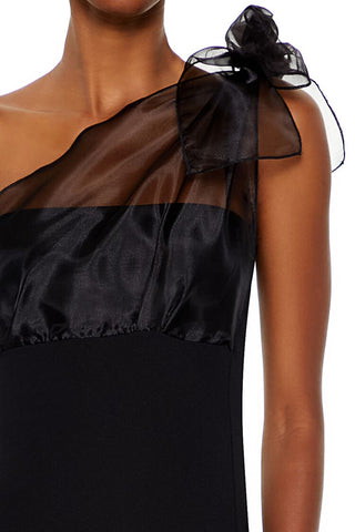 One-Shoulder Bow Mini Tube Dress