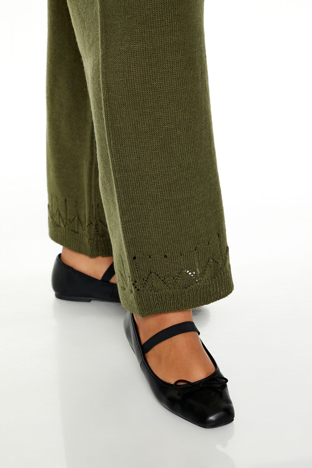  Forever 21 Plus Size Wide-Leg Sweater-Knit Pants - black - Bonton