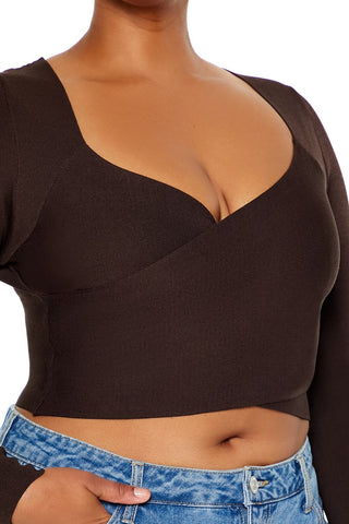 Plus Size Crossover Sweater
