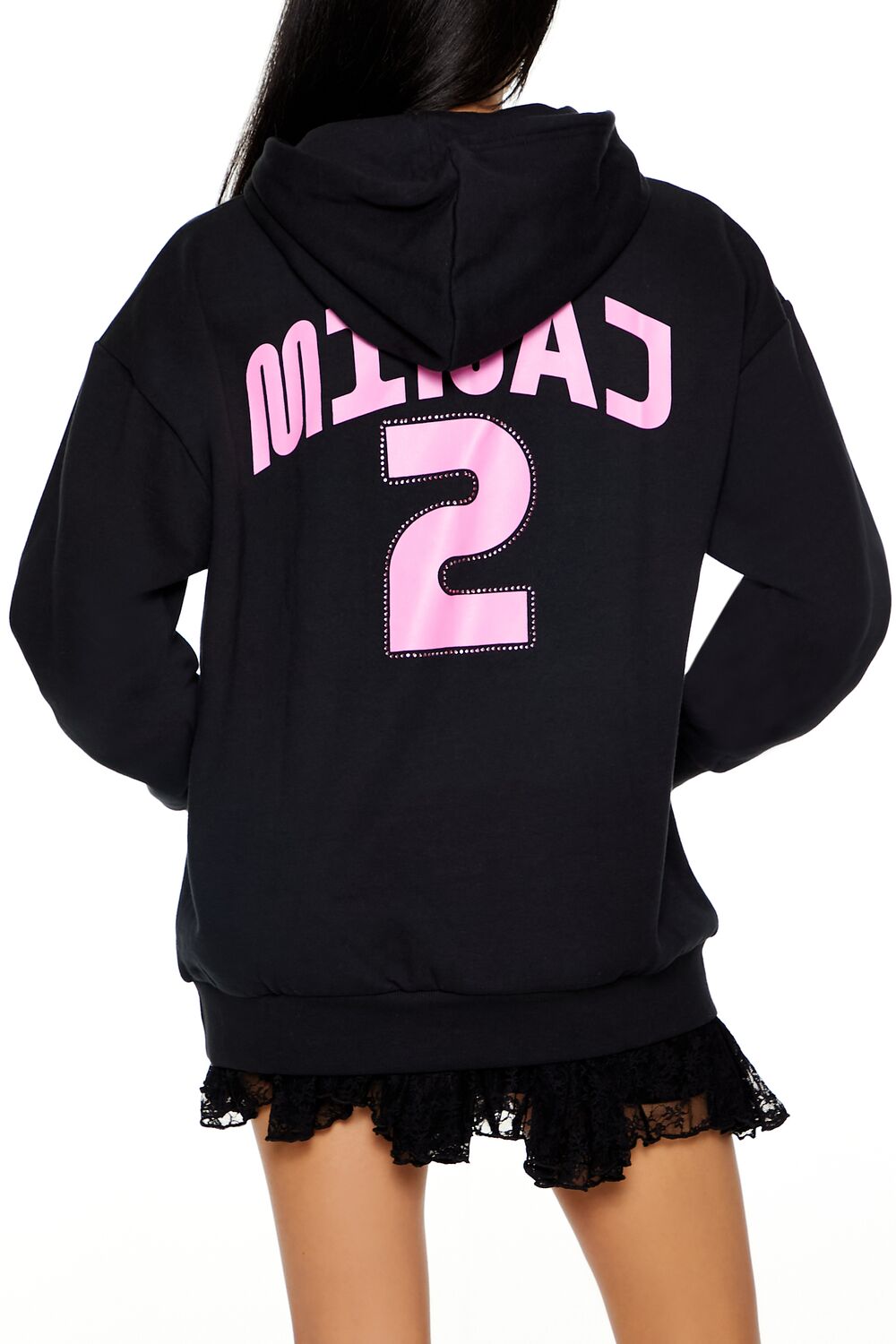  Forever 21 Nicki Minaj Graphic Hoodie - black multi - Bonton